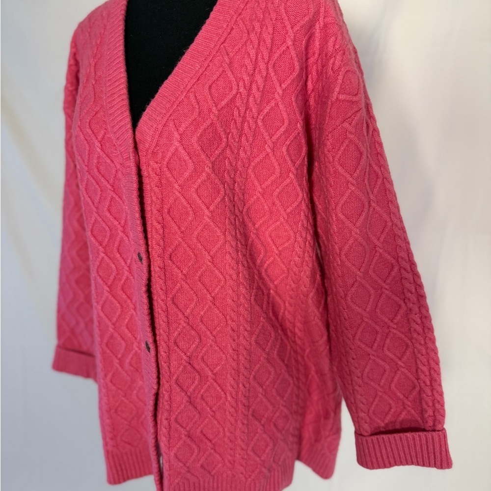 Talbots Cable Knit Cardigan, size XL Petite. - Picture 3 of 7
